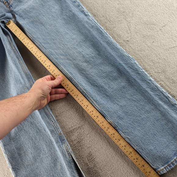 Abercrombie & Fitch 90s Relaxed Jeans Womens 26x30 Blue Light Wash High Rise - Picture 9 of 12